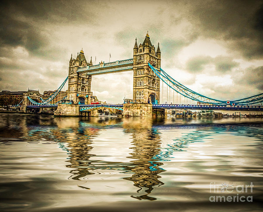 Reflections on Tower Bridge Photograph by TK Goforth