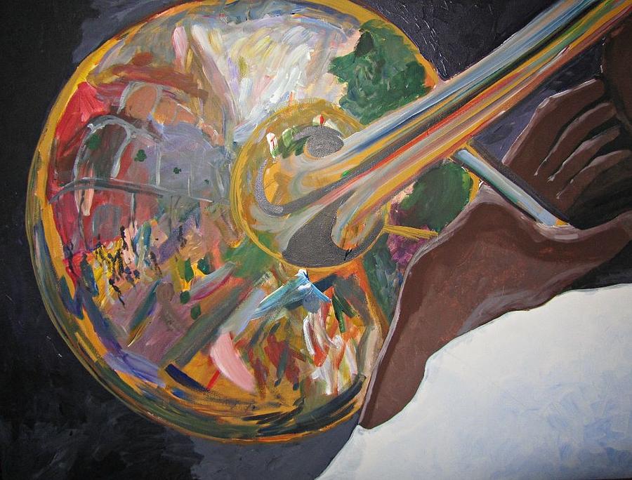 Reflections on Trombone Painting by Kerin Beard
