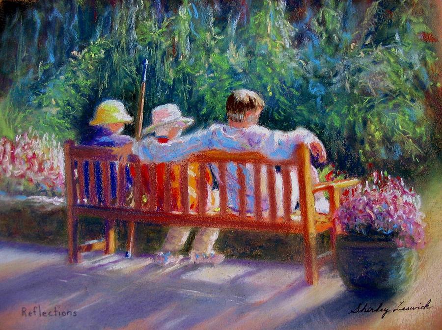 Garden Painting - Reflections by Shirley Leswick
