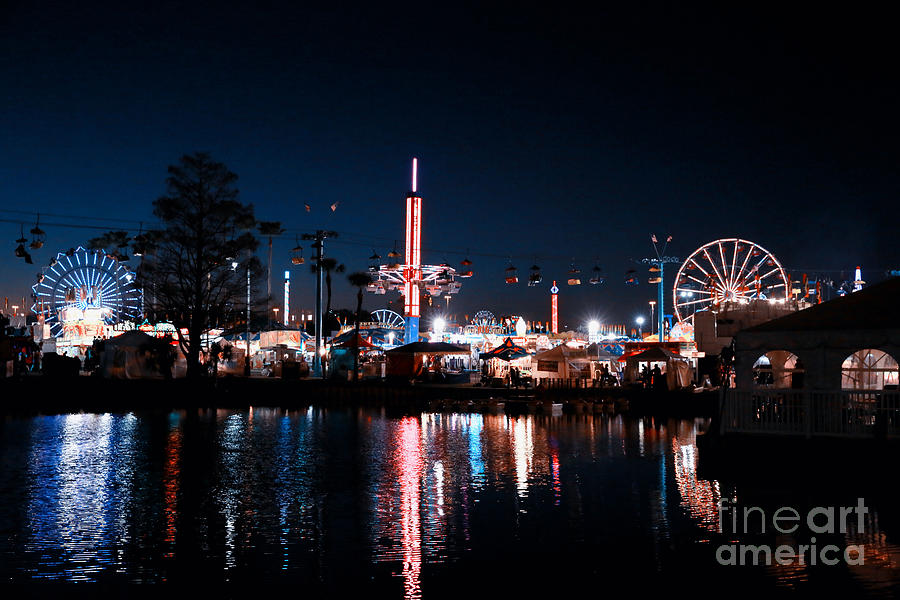 Reflections, State Fair At Night Photograph by Felix Lai