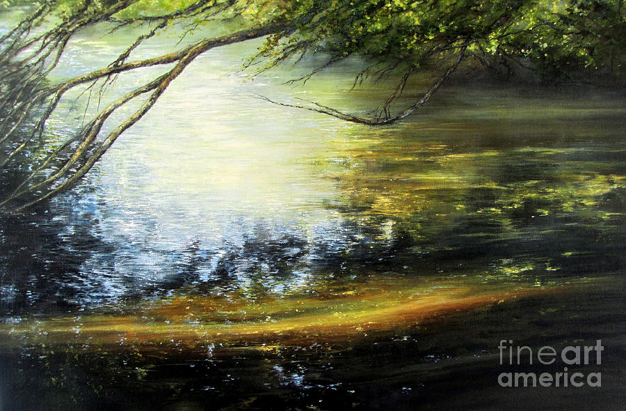 Reflective Mood Painting by Valerie Travers