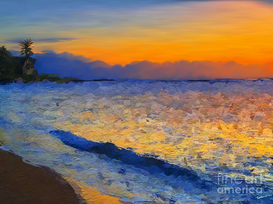Reflective Sunset Digital Art by Anthony Fishburne
