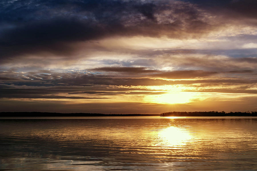 Nature Photograph - Reflective Sunset by Doug Long