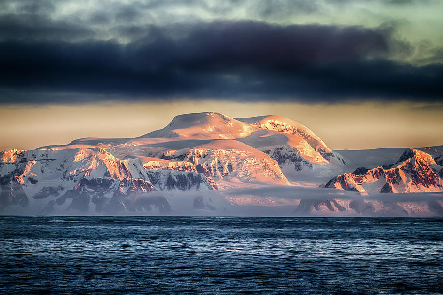 Reflective Sunset in Antarctica Photograph by John Haldane