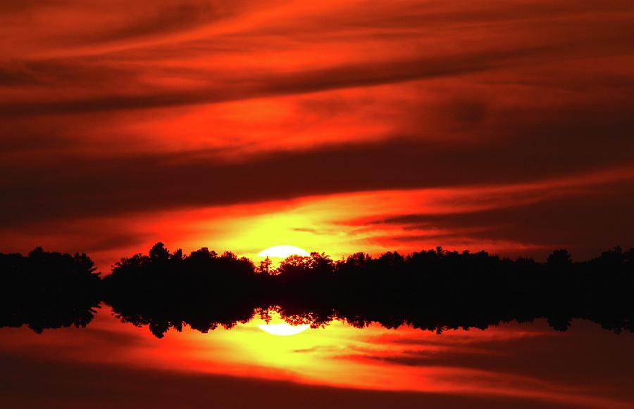 Reflective Sunset  Digital Art by Lyle Crump