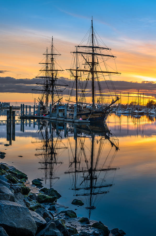 Reflectons on Sailing Ships Photograph by Greg Nyquist