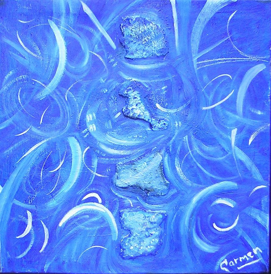 Reflejos en Azul Painting by Carmen Montoya Diaz del Olmo - Fine Art ...