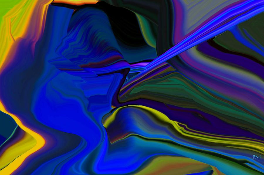 Refracted Ray of Blue Digital Art by Phillip Mossbarger