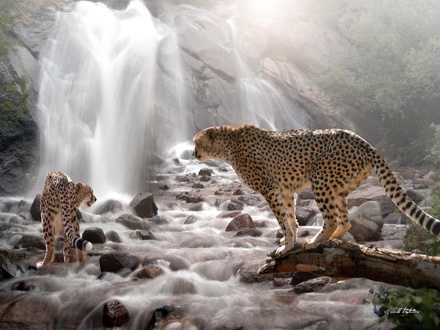 Wildlife Digital Art - Refreshed by Bill Stephens