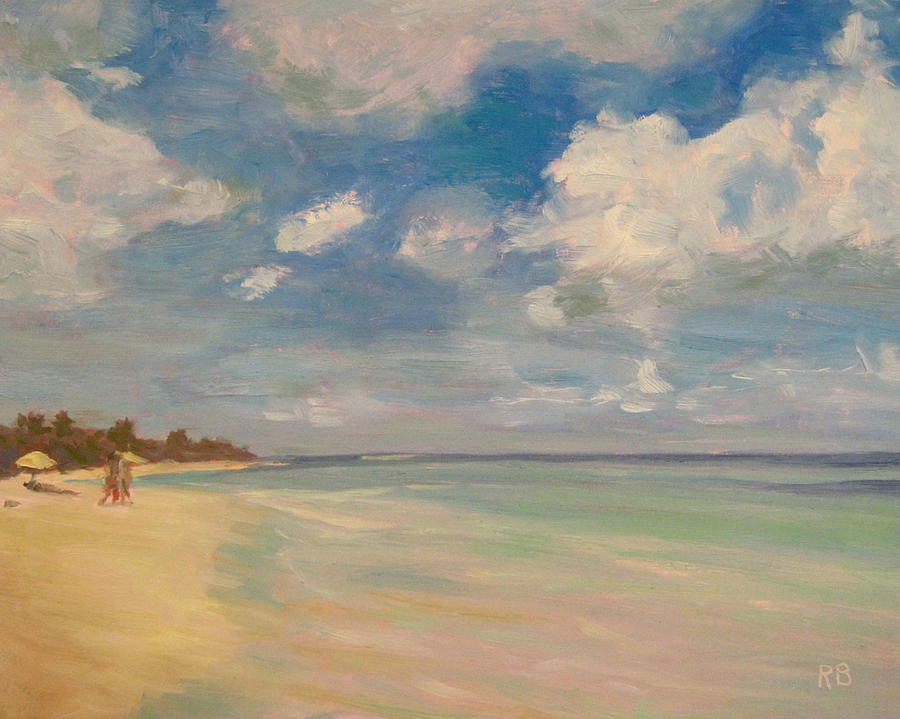 Refreshing - Tropical Beach Vacation Painting by Robie Benve