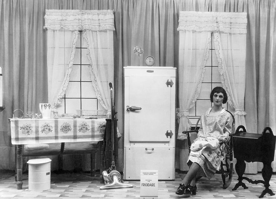 Refrigerator Window Display Photograph by Underwood Archives