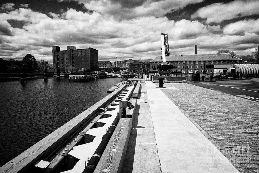 Boston Photograph - refurbished dock in Charlestown navy yard Boston USA by Joe Fox