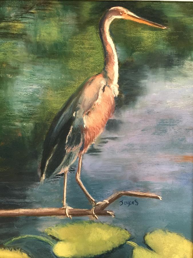 Regal Heron Painting by Joyce Spencer
