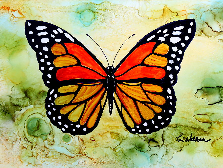 Butterfly Painting - Regal Ink by Kimberly Walker