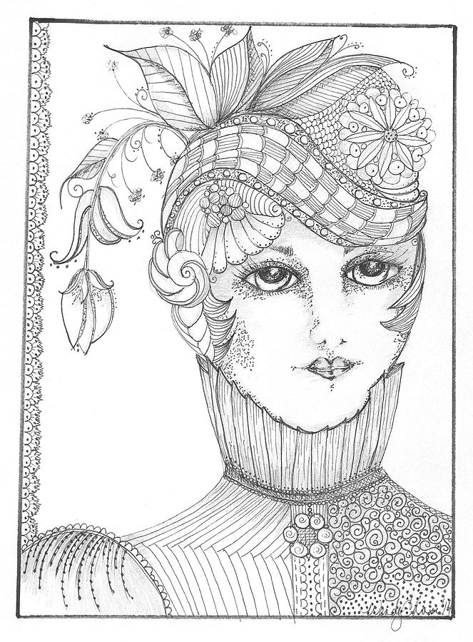 Regal Lady Drawing by Wendy Chase