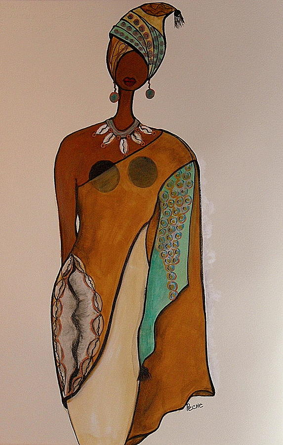 Afrocentric Painting - Regal by Peche Brown