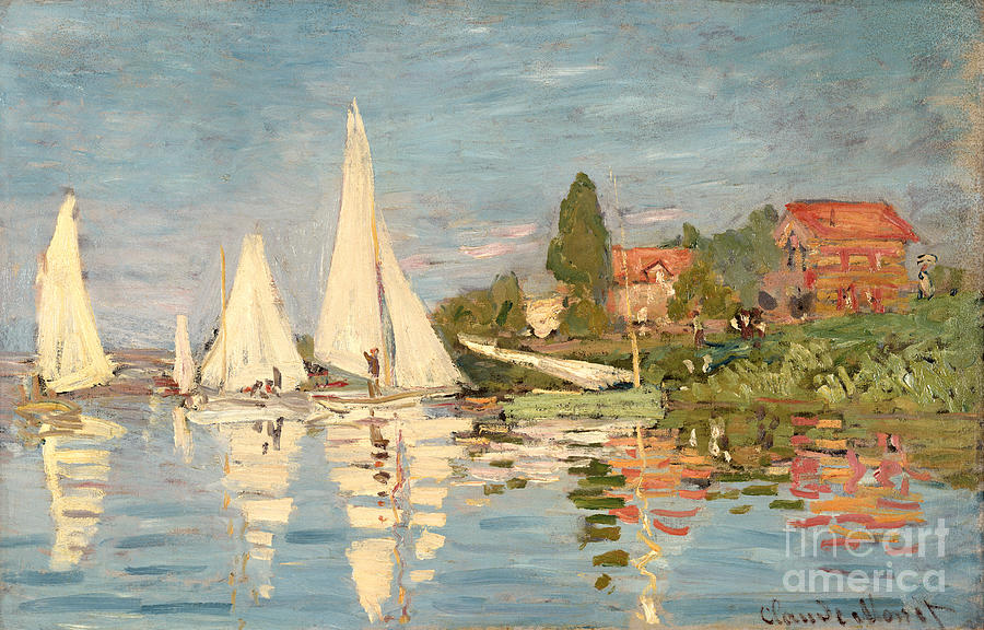 Regatta Painting - Regatta at Argenteuil by Claude Monet
