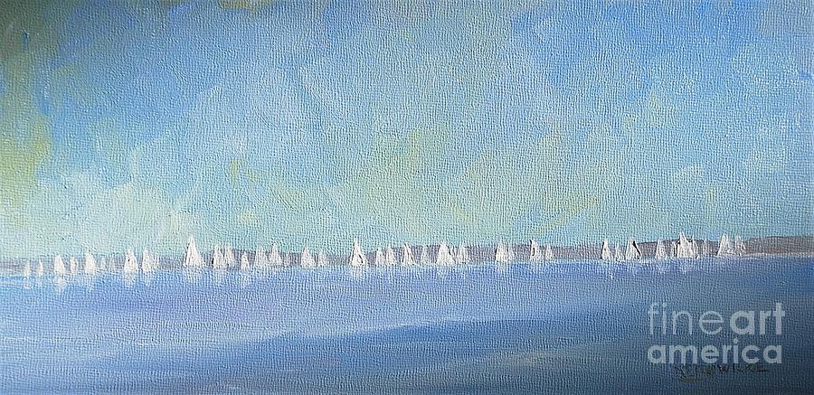 Regatta Calm Painting by Keith Wilkie