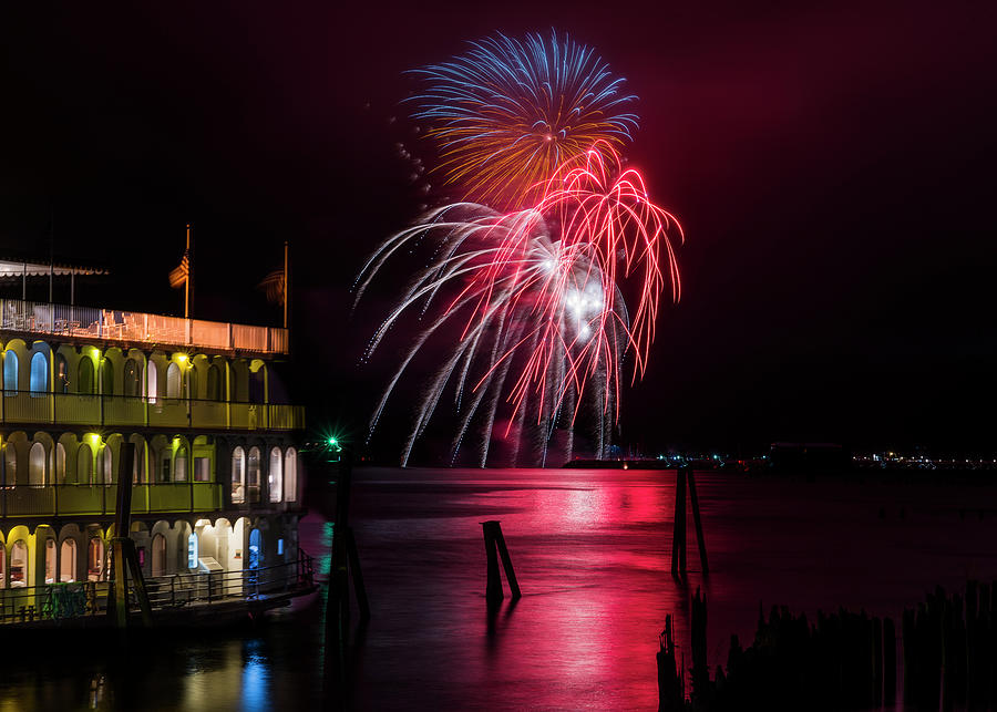 Regatta Fireworks Photograph by Robert Potts