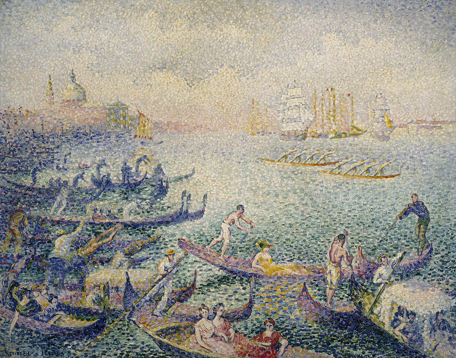 Regatta in Venice Painting by Henri-Edmond Cross