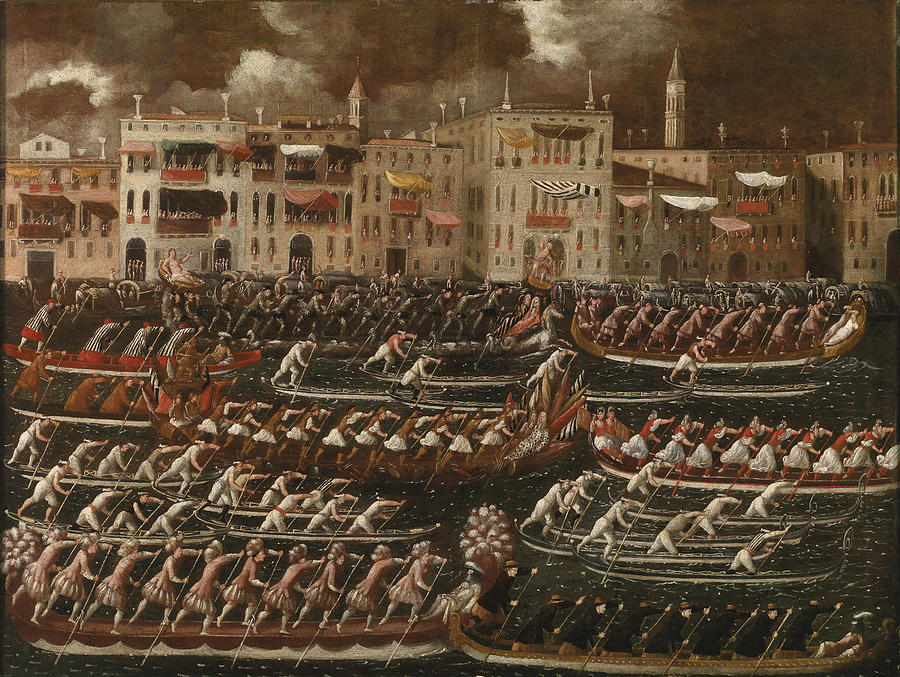 Regatta on the Grand Canal Painting by Joseph Heintz the Younger