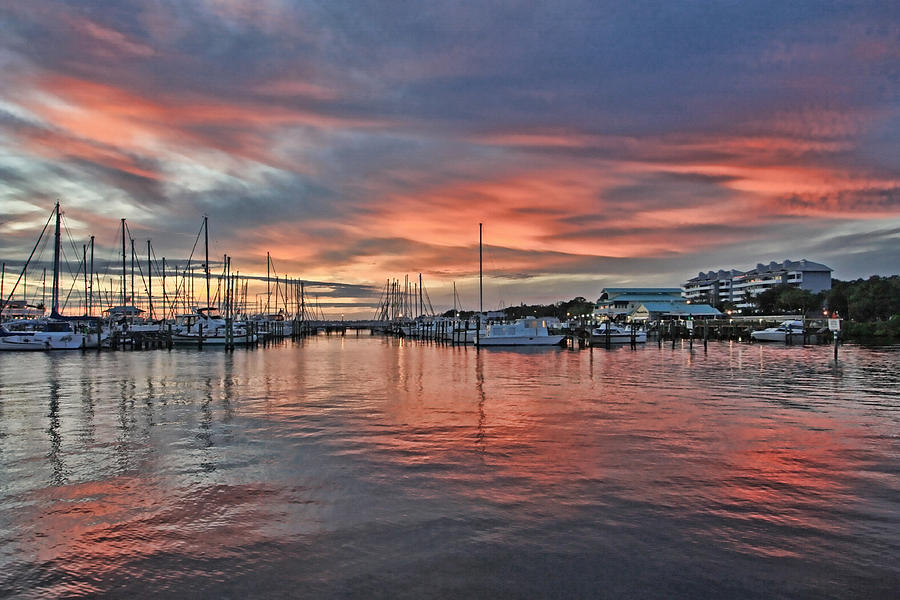 Boat Photograph - Regatta Point At Sunset by HH Photography of Florida