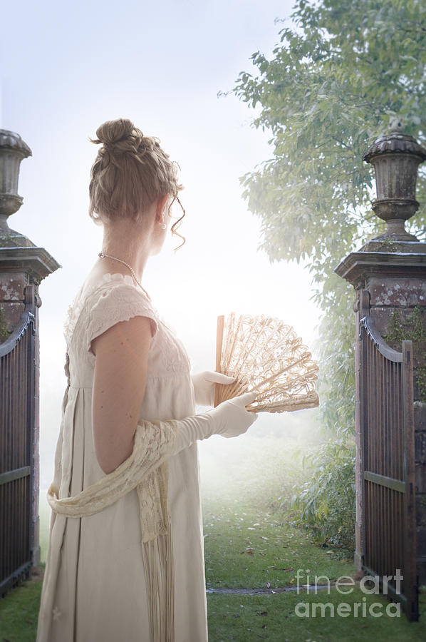 Regency Woman Looking Through A Gateway Photograph by Lee Avison