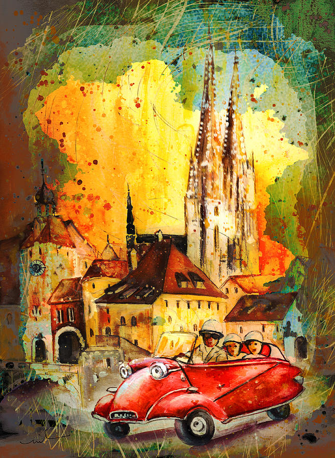 Regensburg Authentic Madness Painting by Miki De Goodaboom