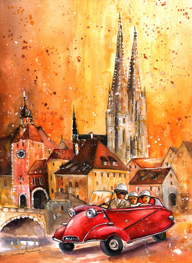 Car Painting - Regensburg Authentic by Miki De Goodaboom
