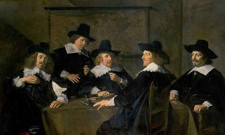 Regents of the St. Elisabeths Hospital, Haarlem Painting by Frans Hals
