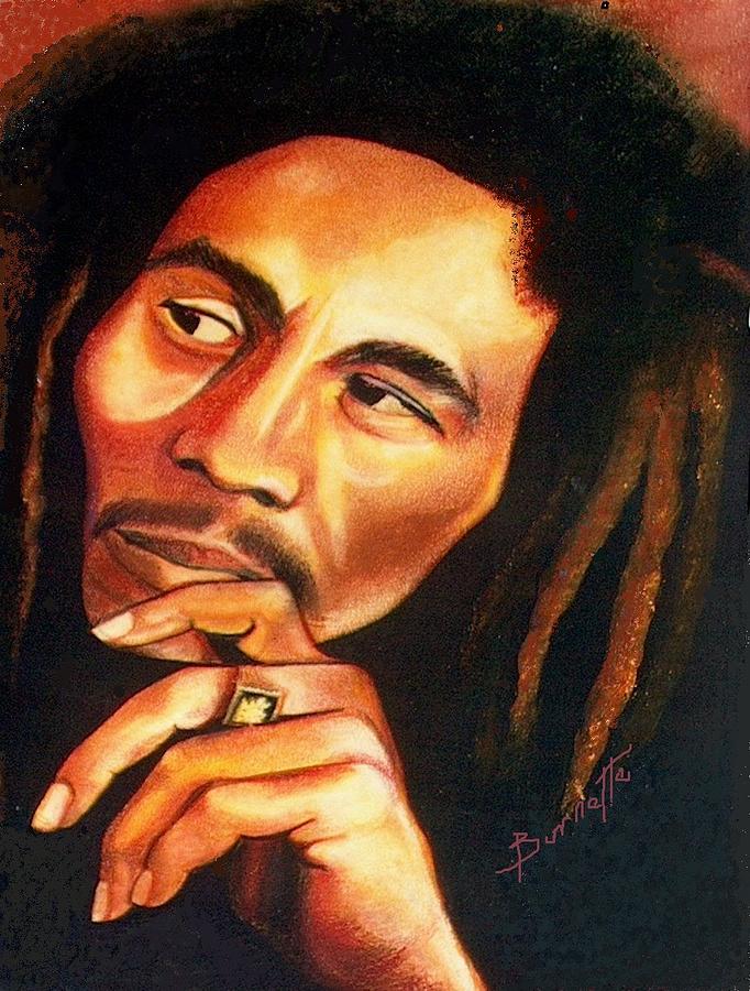 Reggae King Drawing by Keith Burnette - Pixels