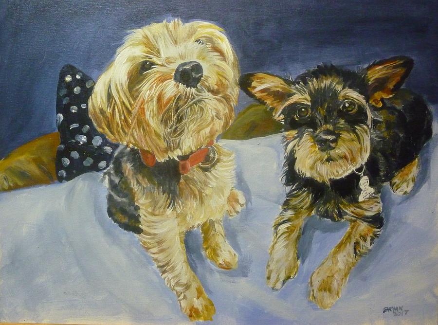 Reggie and Jazzy Painting by Bryan Bustard