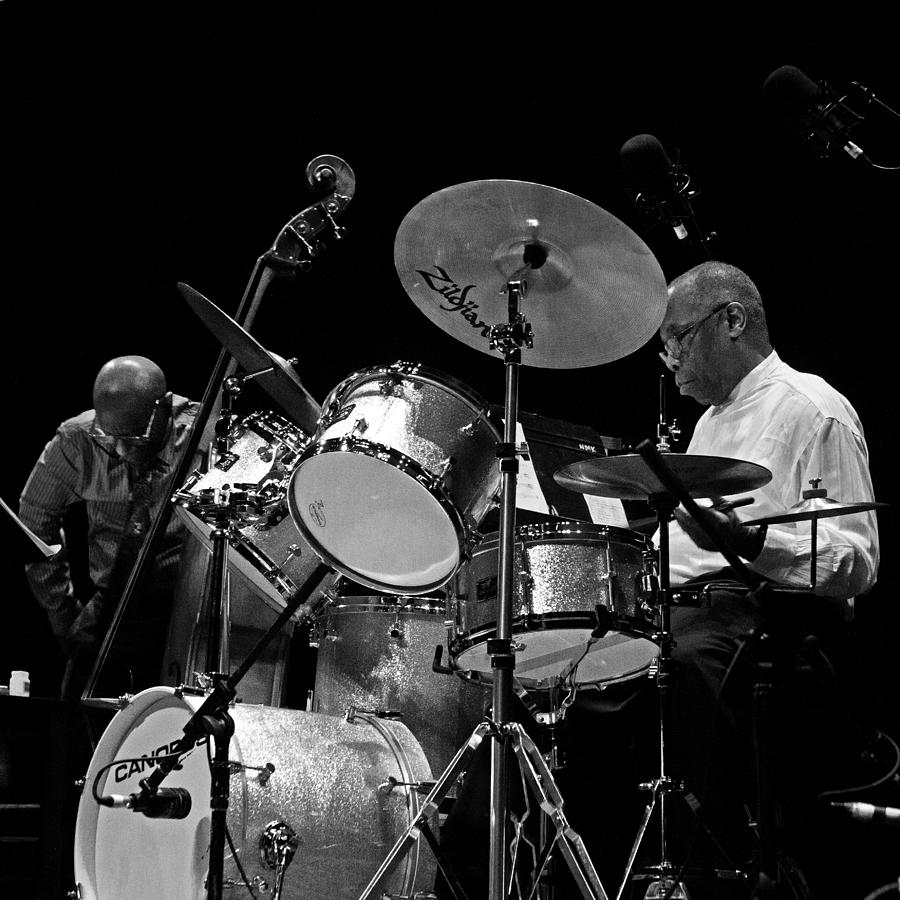 Reggie Workman and Andrew Cyrille 2 Photograph by Lee Santa