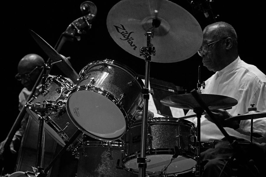 Reggie Workman and Andrew Cyrille Photograph by Lee Santa