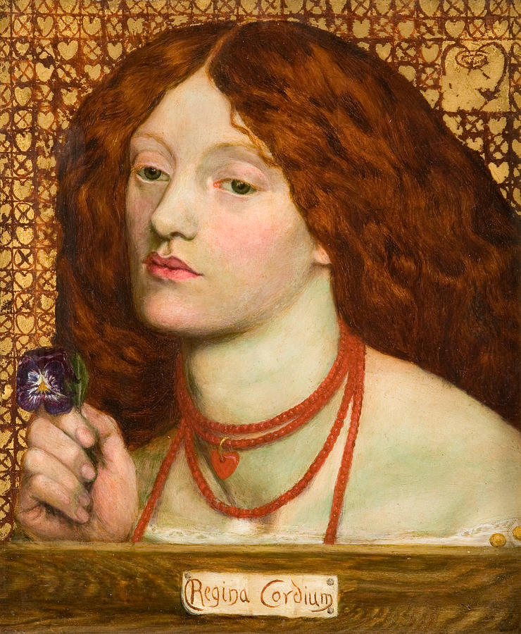Regina Cordium. Queen of Hearts Painting by Dante Gabriel Rossetti
