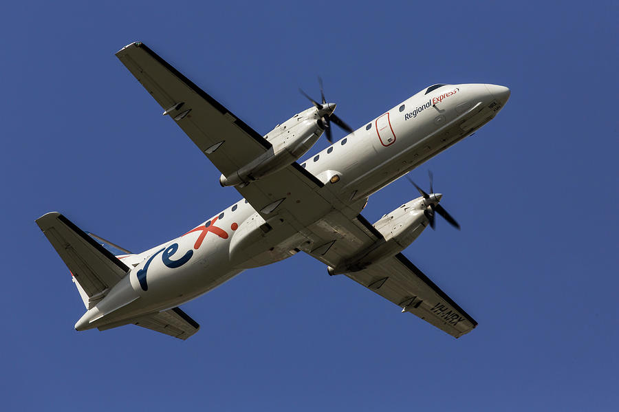 Airplane Photograph - Regional Express Saab 340 by John Daly