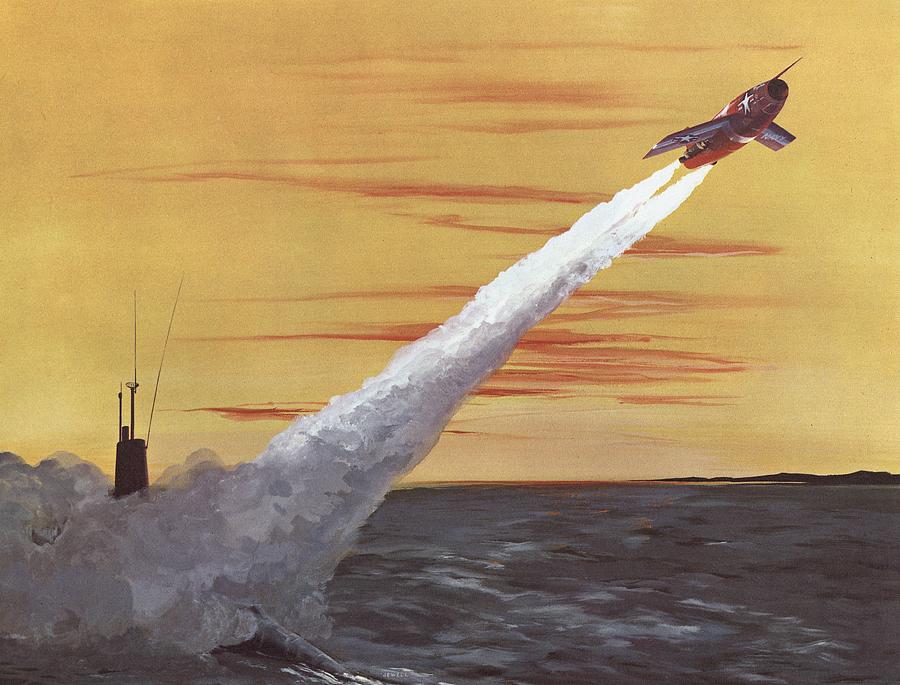 Jet Painting - Regulus I Surface To Air Missile by American School