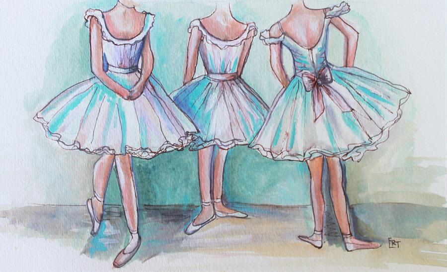 Ballerina Painting - Rehearsal by Elizabeth Robinette Tyndall