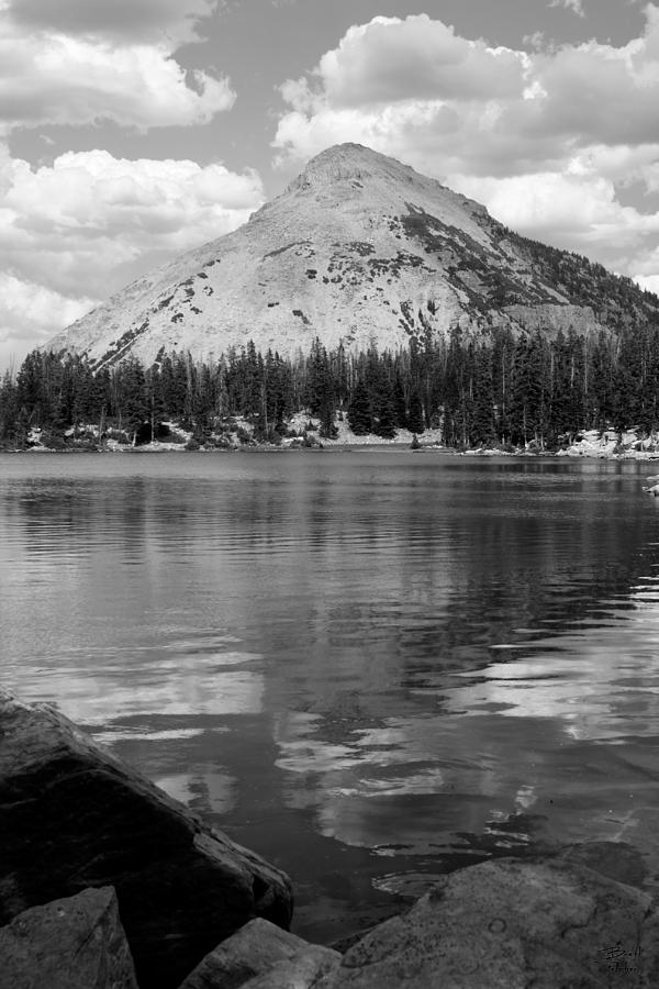 Reids Peak Black and White Photograph by Brett Pelletier