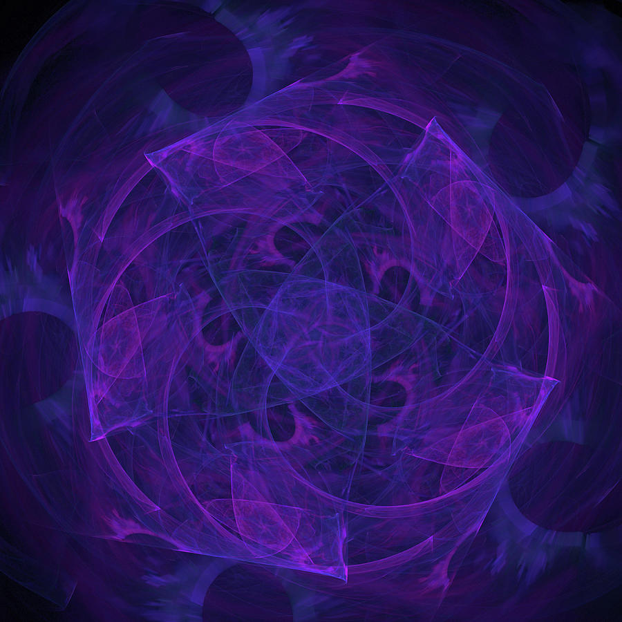 Reigning in Purple Digital Art by Colleen Taylor