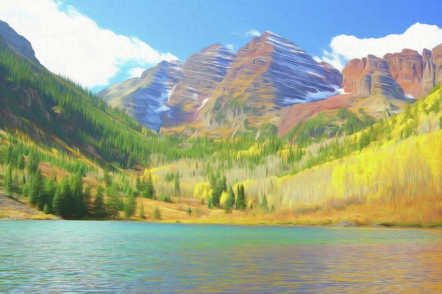 The Maroon Bells Reimagined 1 Photograph by Eric Glaser
