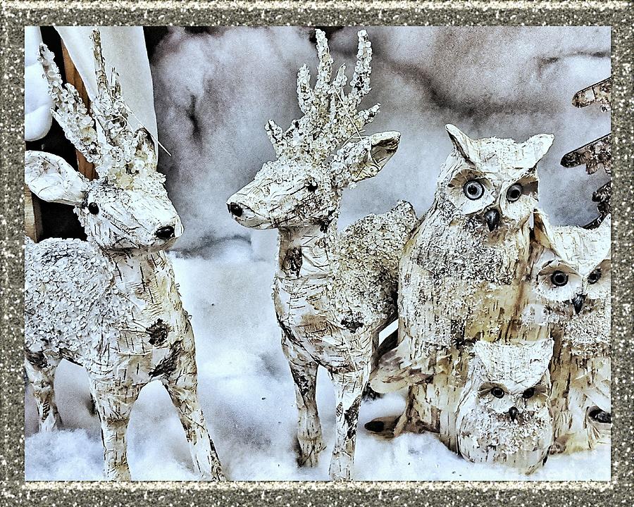 Reindeer And Owls Holiday Celebration 2 Photograph by Rachel Hannah