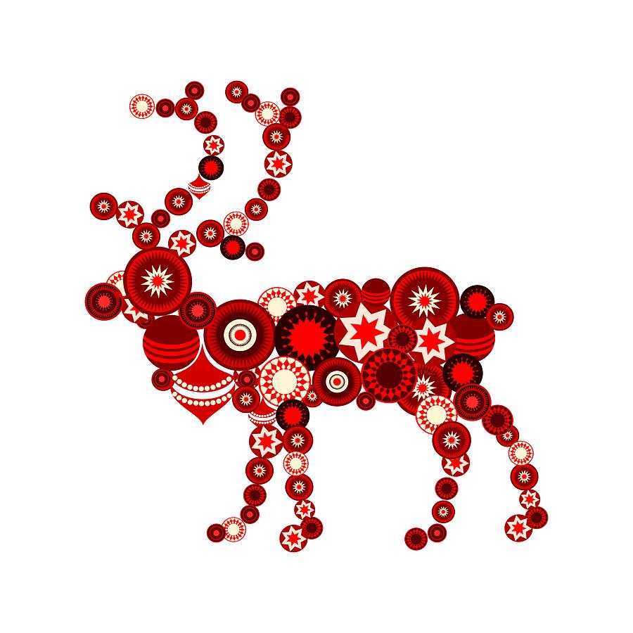Reindeer - Christmas Ornaments - Holiday Season Digital Art by Anastasiya Malakhova