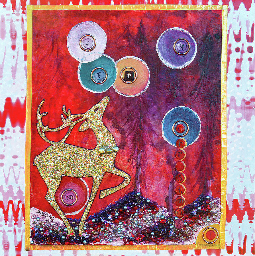 Reindeer Games Painting by Donna Blackhall