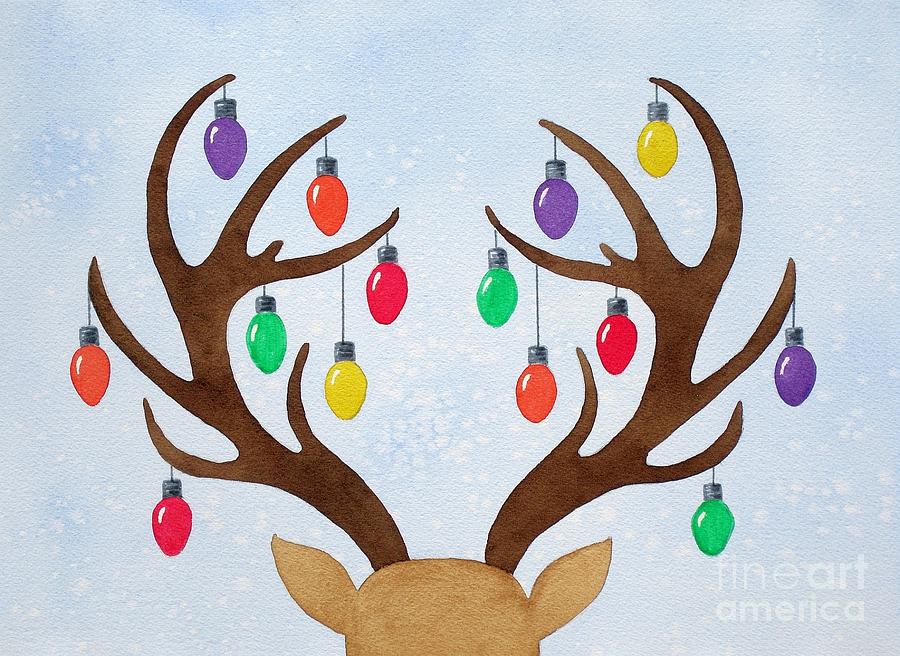 Reindeer Jingle Painting by Deborah Ronglien