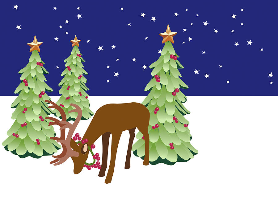 Reindeer Digital Art by Melinda Patrick