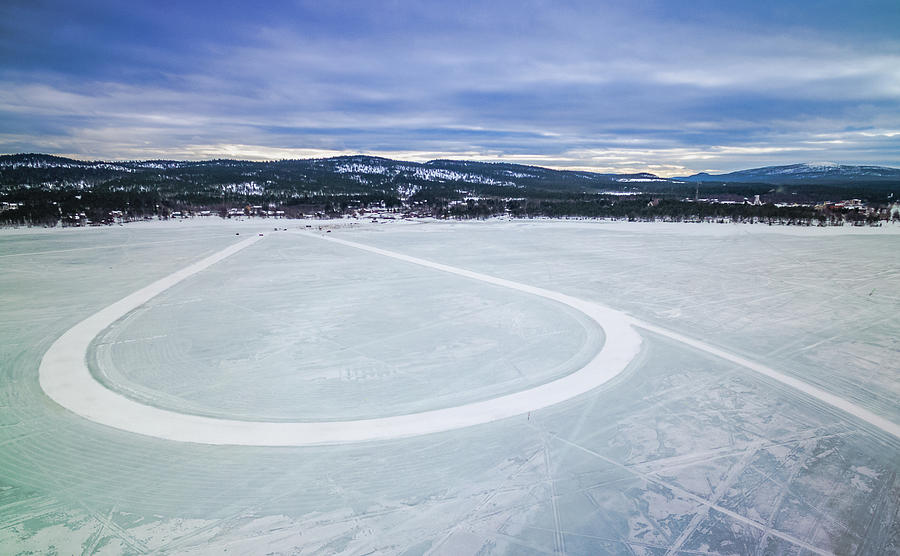Reindeer Racetrack on Frozen Lake Inari Finland Photograph by Adam Rainoff