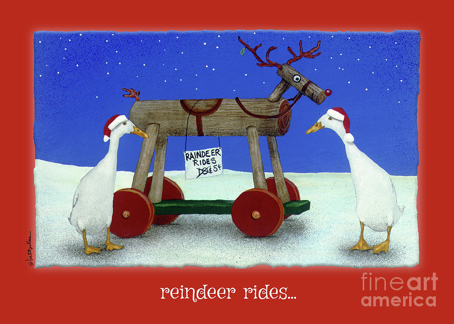 Reindeer Rides... Painting by Will Bullas