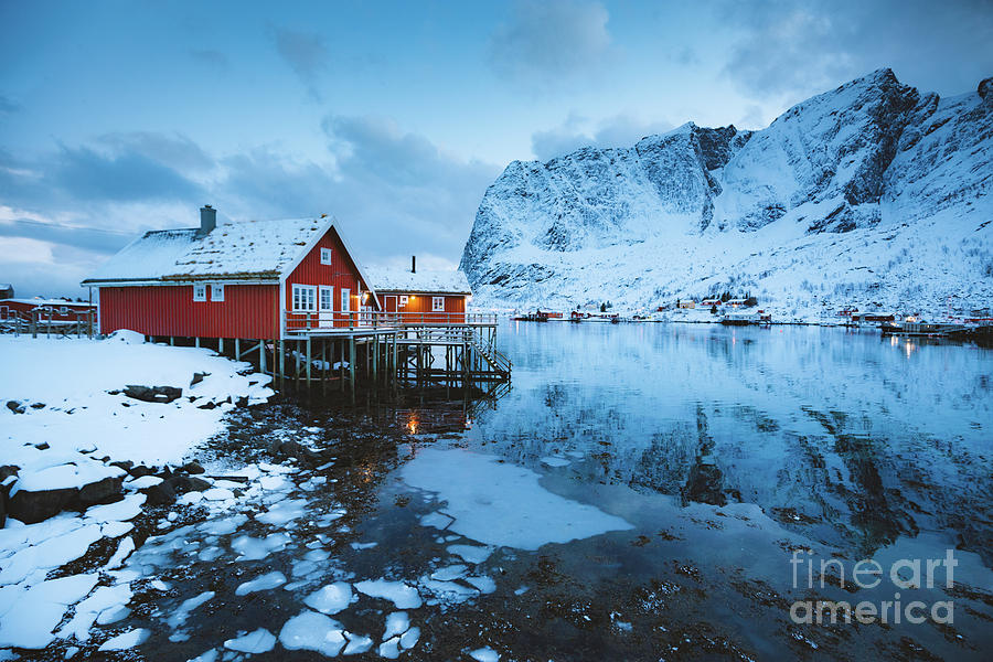 Reine Rorbuer Twilight View Photograph by JR Photography