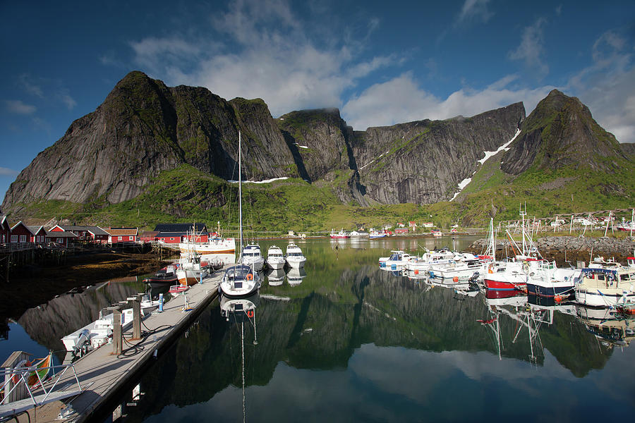 Reinebringen from Reine Port Photograph by Aivar Mikko